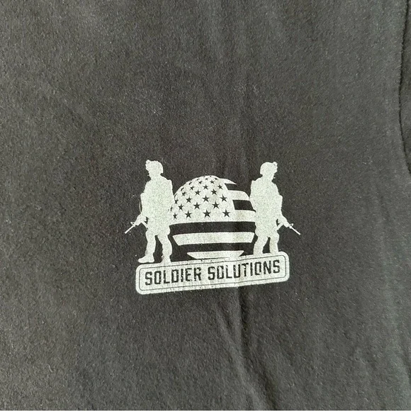 Next Level Apparel Black Tee with Yellow and White Graphics Small - Picture 3 of 7